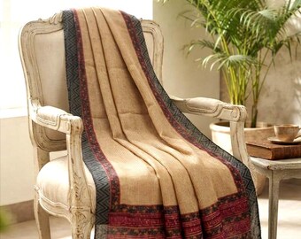Vintage Indian Woolen Long Stole Scarf Dupatta Infinity Scarves Printed Sarong Wrap Veil Woman Hijab Shawl LD4941