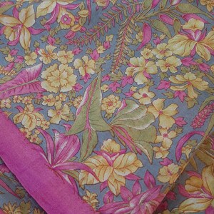 Pure Silk Fabric By The Yard Dress Making Cloth Collage Sewing Vintage Recycled Material Print Textile Saree Sari Easter Egg Dyeing PSF1568 image 7