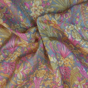Pure Silk Fabric By The Yard Dress Making Cloth Collage Sewing Vintage Recycled Material Print Textile Saree Sari Easter Egg Dyeing PSF1568 image 4