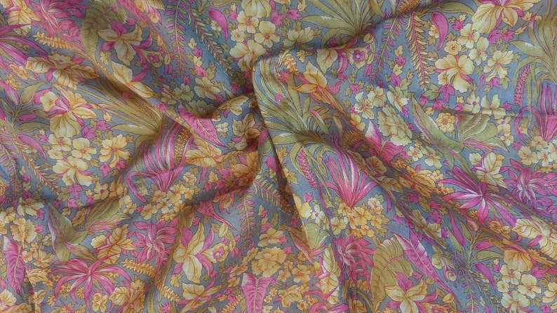 Pure Silk Fabric By The Yard Dress Making Cloth Collage Sewing Vintage Recycled Material Print Textile Saree Sari Easter Egg Dyeing PSF1568 image 4