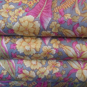 Pure Silk Fabric By The Yard Dress Making Cloth Collage Sewing Vintage Recycled Material Print Textile Saree Sari Easter Egg Dyeing PSF1568 image 3