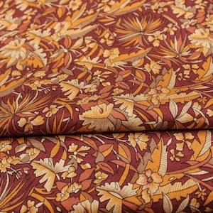 Pure Silk Fabric By The Yard Dress Making Cloth Collage Sewing Vintage Recycled Material Summer Print Textile Saree Sari Soft Floral PSF1169