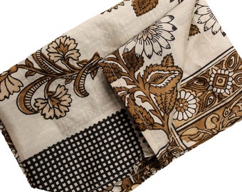 Foulard en soie pure, foulards en tissu, tissu pour emballage cadeau, collage, techniques mixtes, couture artisanale, sari sari recyclé vintage, serviette de table SSC1044
