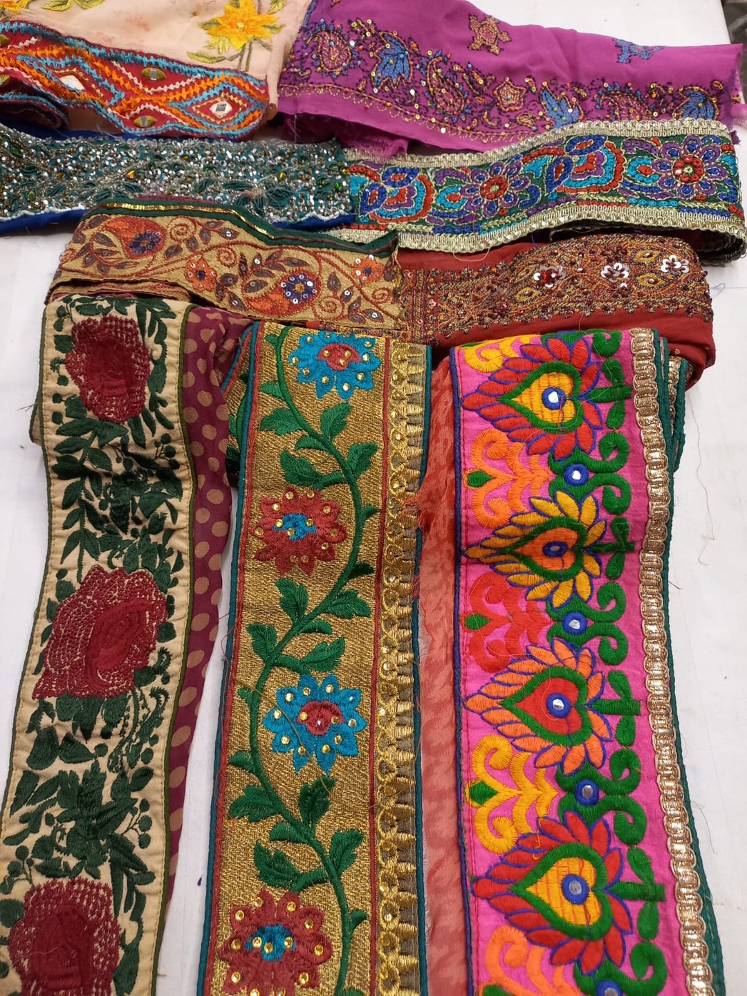 10 Yards Laces Trims Assorted Saree Border Wholesale Trim Lots Etsy