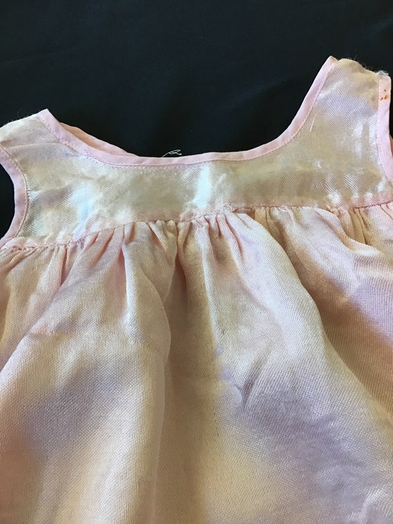 Handmade pink vintage baby clothes - image 2