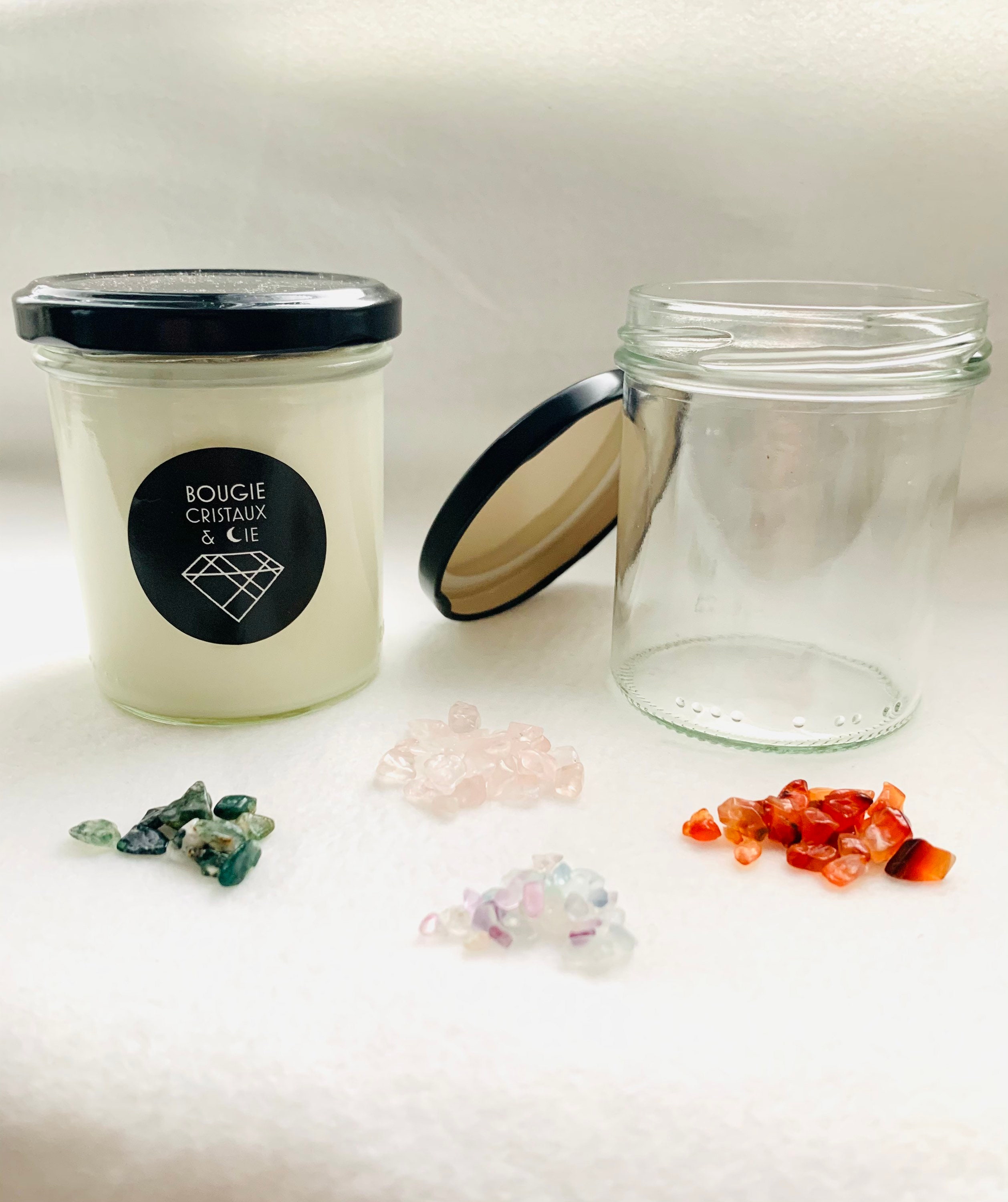 Fais Ce Qu'il Te Plait - Bougie Personnalisée avec ou Sans Pierres Naturelles Parfum Au Choix Lithot