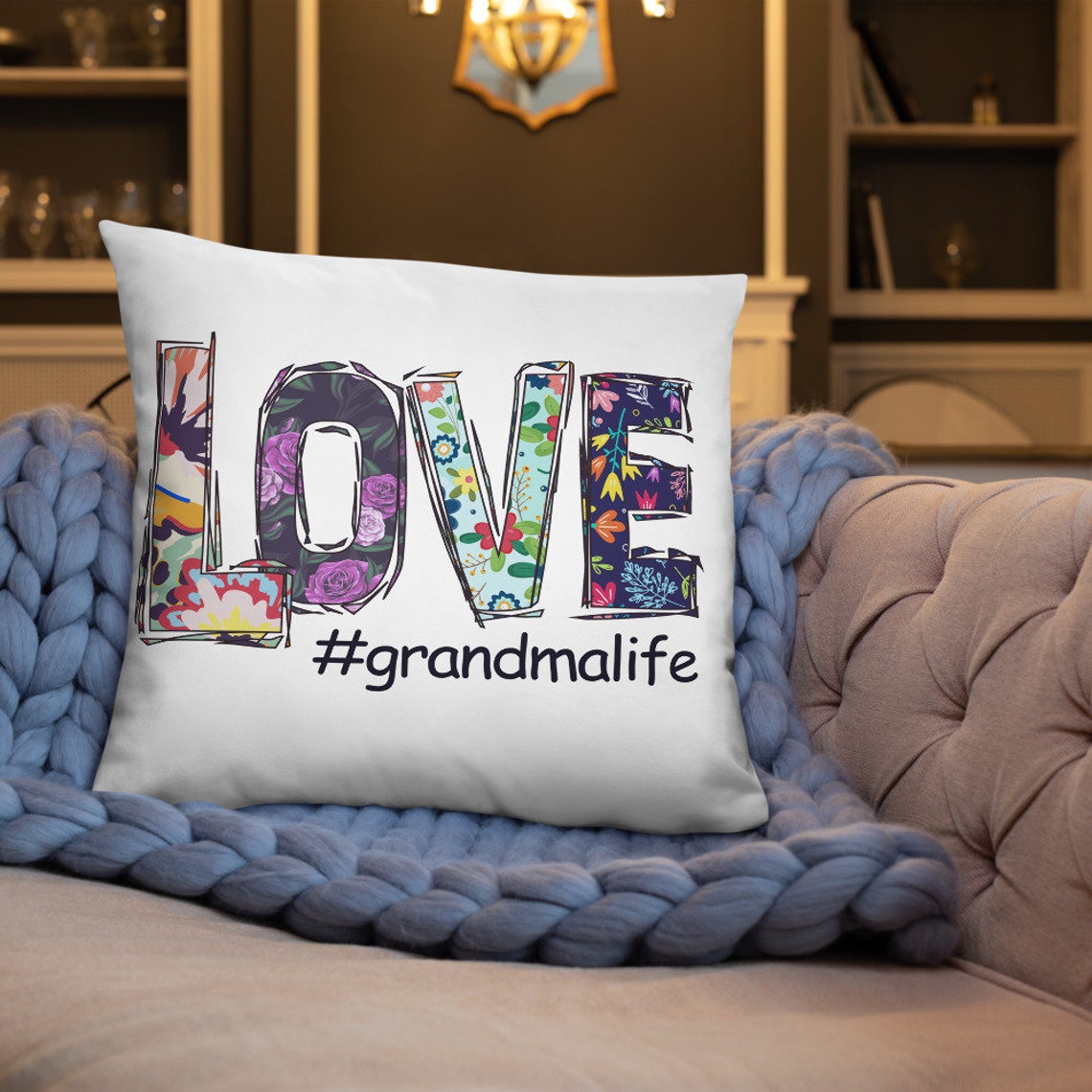 Grandma Life Pillow New Grandma Gift New Grandma Pillow Etsy