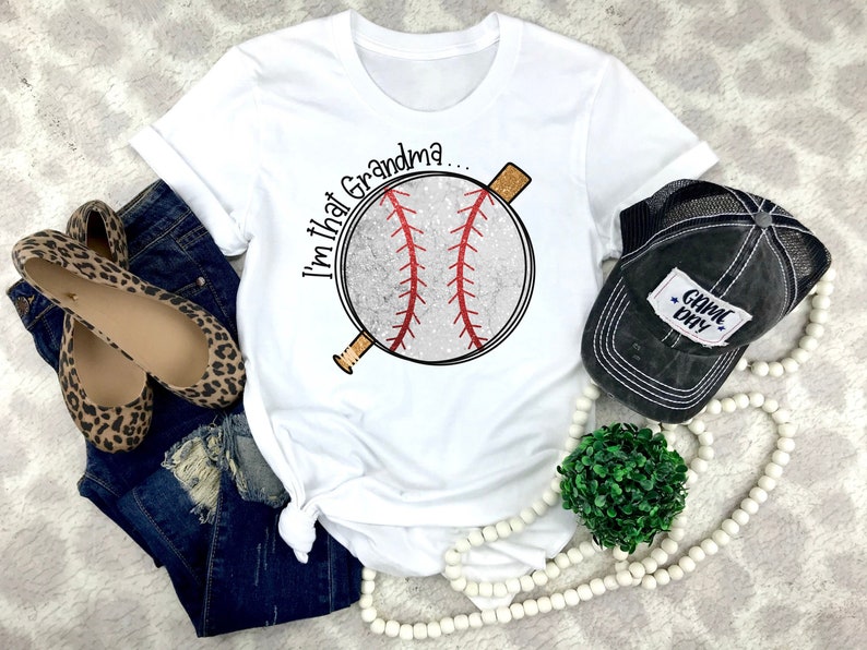 Baseball Grandma Tshirt Baseball Grandma Tee Tball Grandma Etsy