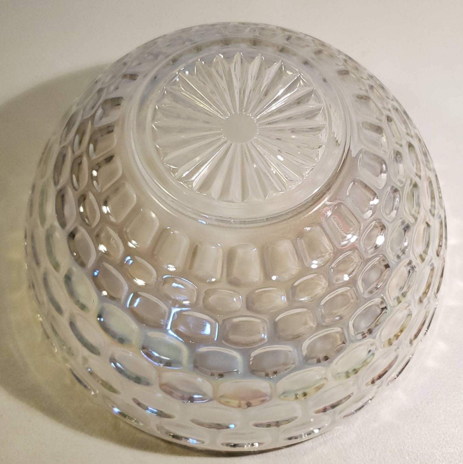 Vintage Federal Glass Yorktown Colonial Glass Clear Punch Bowl Etsy