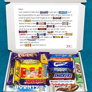 Retirement Personalised Chocolate Message Gift Box