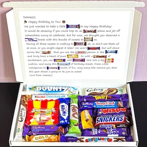 Birthday Personalised Chocolate Message Gift Box