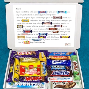 Congratulations on Passing Driving Test - Personalised Chocolate Message Gift Box