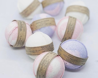 Buttermilk Bath Bombs | Handmade | Natural | Unscented | Lavender | Grapefruit | Oats | Stocking Filler | Moisturising