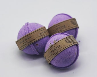 Lavender Bath Bombs | Vegan Friendly | Relaxing | Dried Lavender | Handmade | Natural | Shea Butter