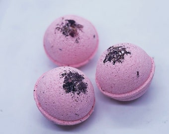 Rose Geranium Bath Bombs | Natural | Vegan Friendly | Rose Petals | Handmade