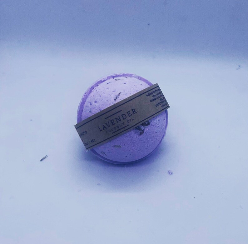 Lavender Bath Bombs Vegan Friendly Relaxing Dried Lavender Handmade Natural Shea Butter Small