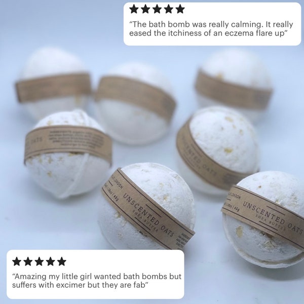 Unscented Oat Sensitive Bath Bombs | Natural | Fragrance Free | Handmade