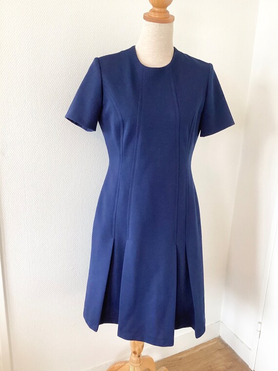 Buy Vintage Dress From the 1960s Navy Blue Trapeze Sixties Dress Old Dress French Manufacturing French Vintage Dress 60s Online in India Etsy