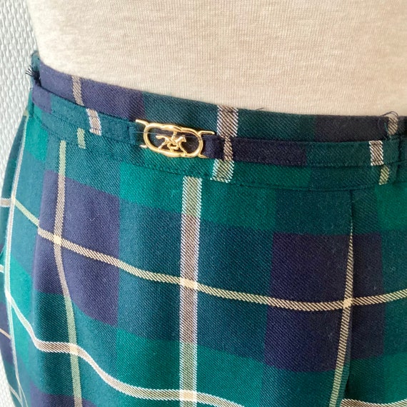 Vintage 1970 Scottish skirt / green straight skir… - image 3
