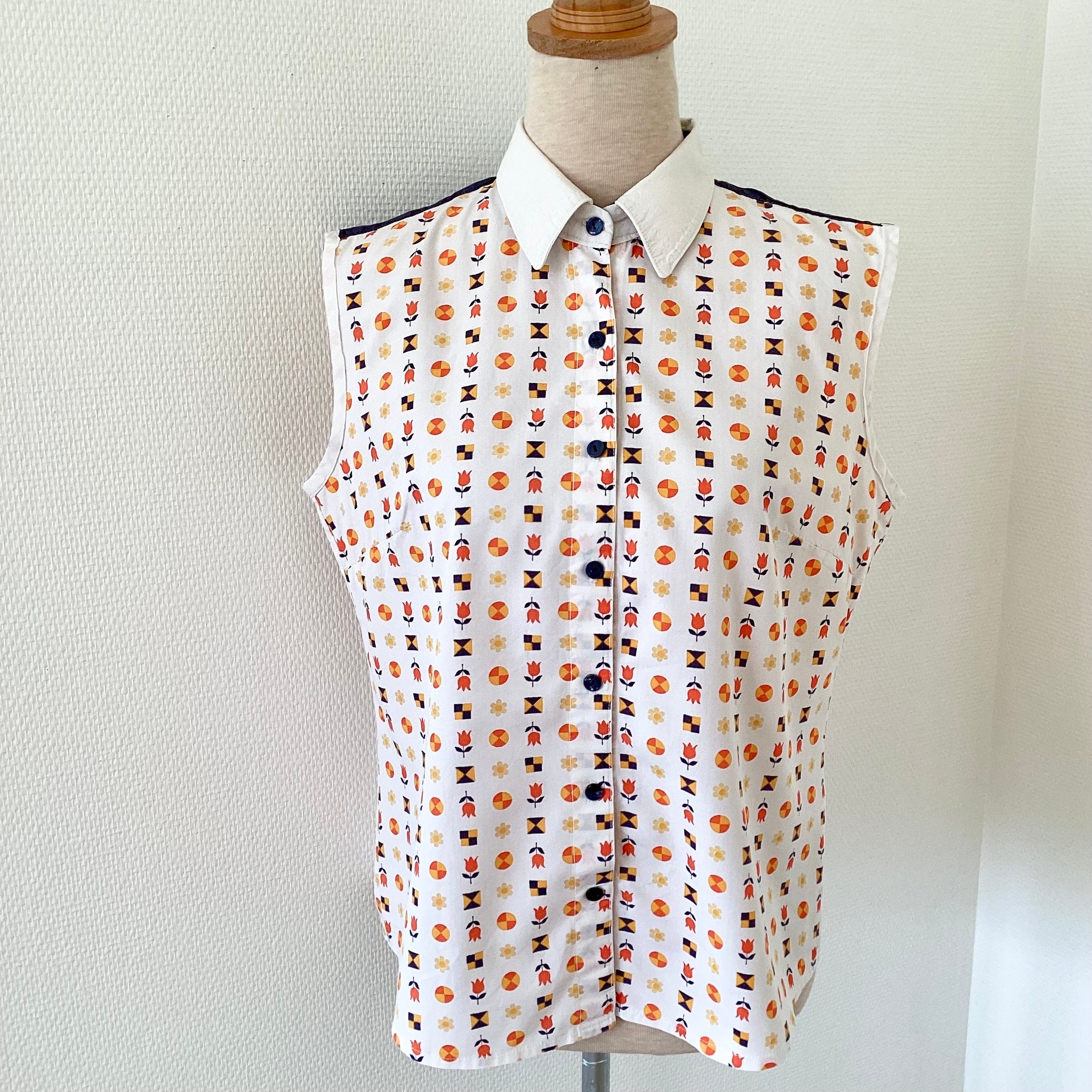 70s vintage レース シャツ 100% cotton GEORGE'Sが提案する