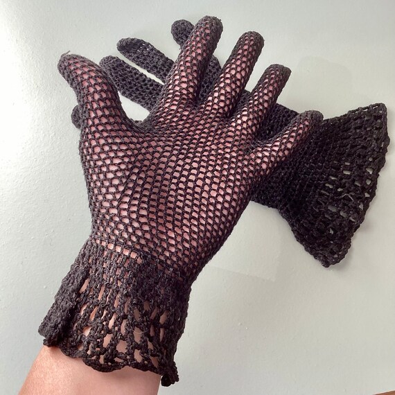 YAEISM Ensemble voile et gants en dentelle noire pour femme - Mariage, enterrement de vie de jeune fille, enterrement de vie de jeune fille, Halloween, taille L, noir, Noir/blanc, Grand