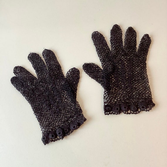 Gants dentelle anciens 1950 / gants vintage en cr… - image 5