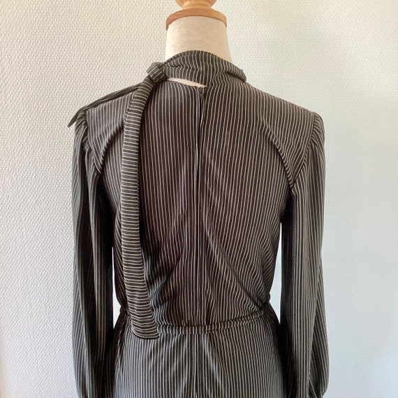Dress COURRÈGES vintage 1970 / black midi dress s… - image 9