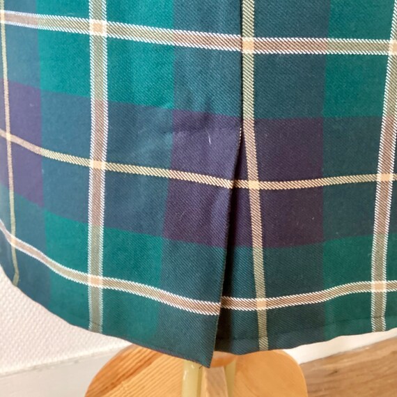 Vintage 1970 Scottish skirt / green straight skir… - image 9
