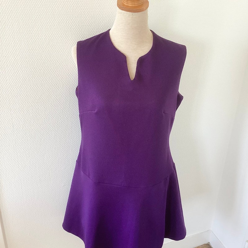 1960s Pink + Purple Sweater Dress 02