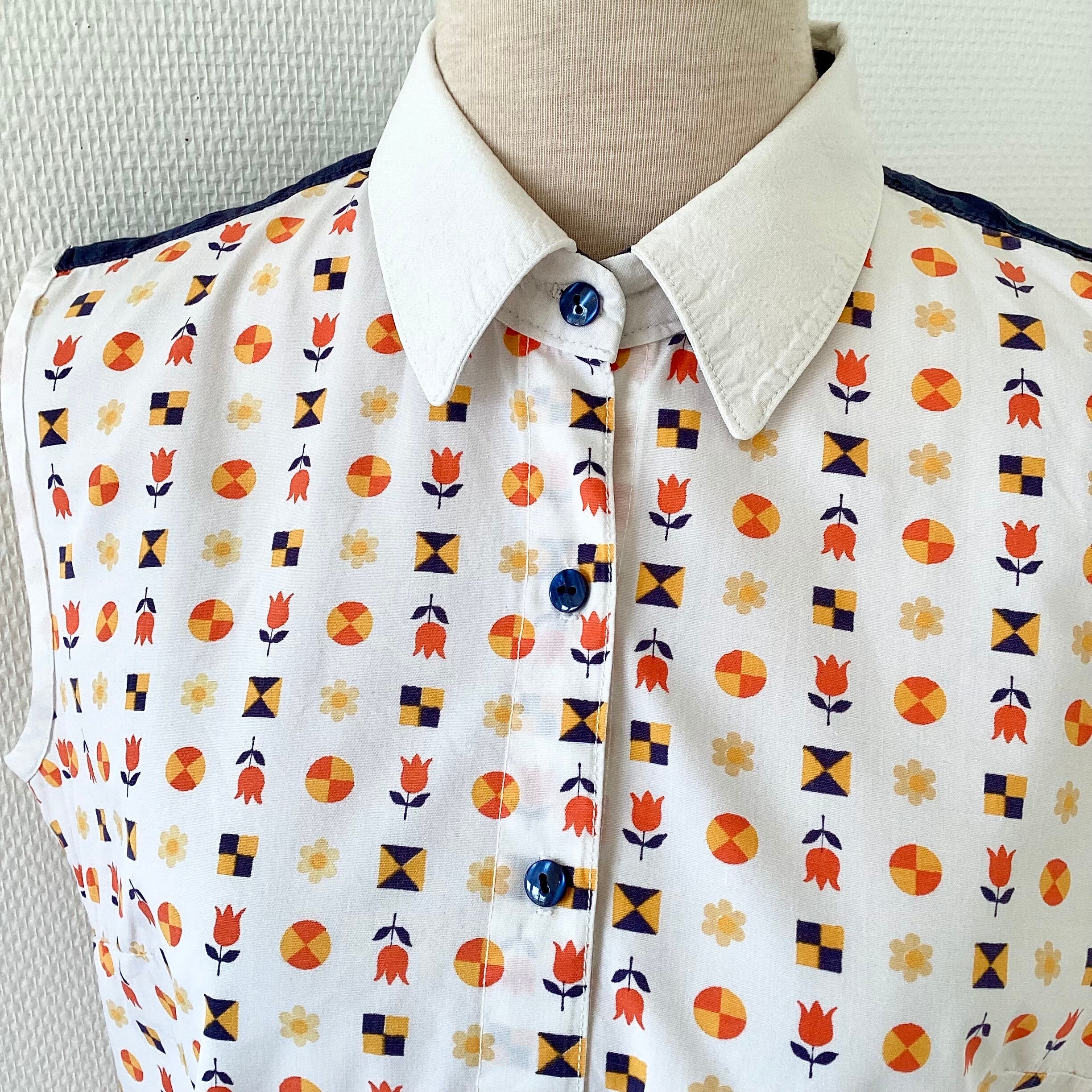 70s vintage レース シャツ 100% cotton GEORGE'Sが提案する