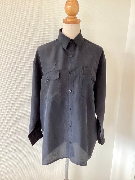 Chemise soie vintage 1980  / chemise soie ancienn… - image 2