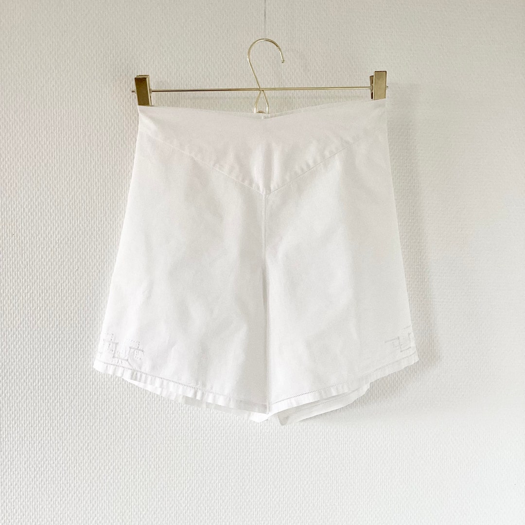 Old Panties 1910 / White Panties Embroidered With Lace / - Etsy