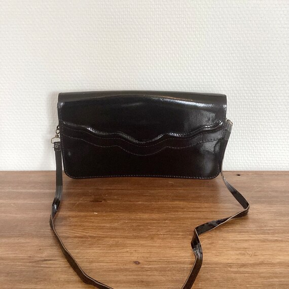 Vintage Mini Black Baguette Bag