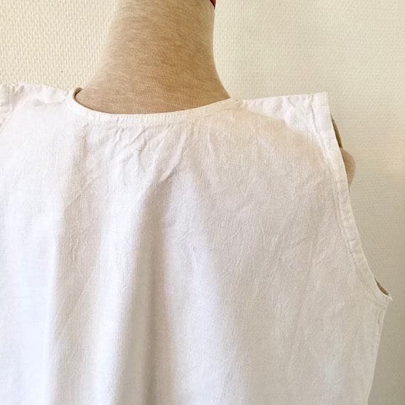 Antique nightdress 1920 / white linen cotton nigh… - image 9