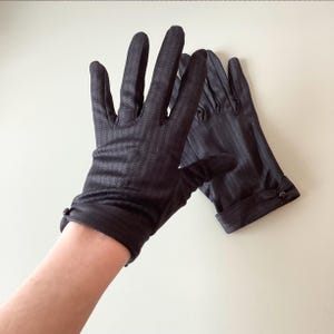 Gants Gantelet Vintage Cuir Doré Avec Franges - Petite Taille, Très Doux - Occasion