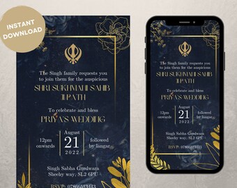 Huwelijksuitnodiging Sukhmani Sahib Path: digitale sikh-uitnodiging (pdf)