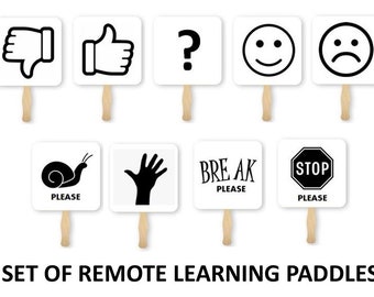 Set of remote learning paddles