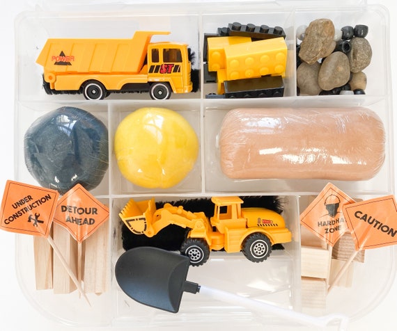 Construction Playdough Kit Sensory Bin Sensory Box