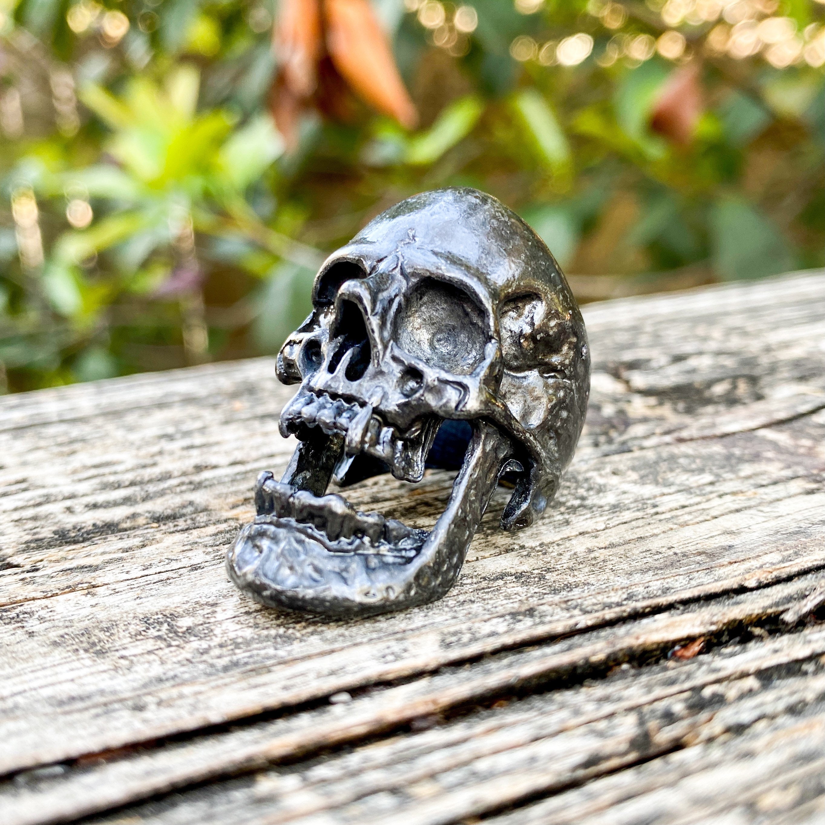 Stainless steel on sale skull ring
