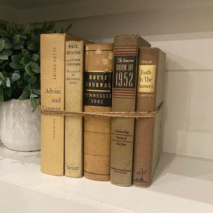 Vintage Decor - Use This Decorative Book Set as Bookshelf Decor, Coffee Table Books or Unique Shelf Decor