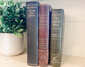Decorative Books | Multi Colors | Green, Red and Black | Book Bundle | Farmhouse Decor | Vintage Books