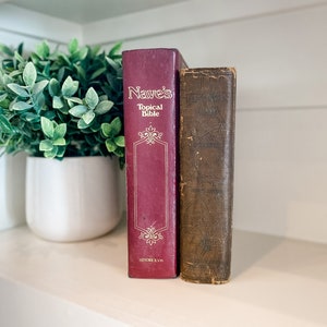 Maroon and Brown Book Stack | Vintage Decorative Books | Book Bundle | Farmhouse Decor | Home Decorating