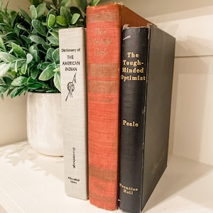Decorative Books | Books by Color | Build Your Own Book Stack | Book Bundle | Farmhouse Decor | Vintage Books | Gray, Black and Red Books |