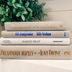 Decorative Books | Books by Color | Build Your Own Book Stack | Book Bundle | Farmhouse Decor | Vintage Books | Neutral Color Books