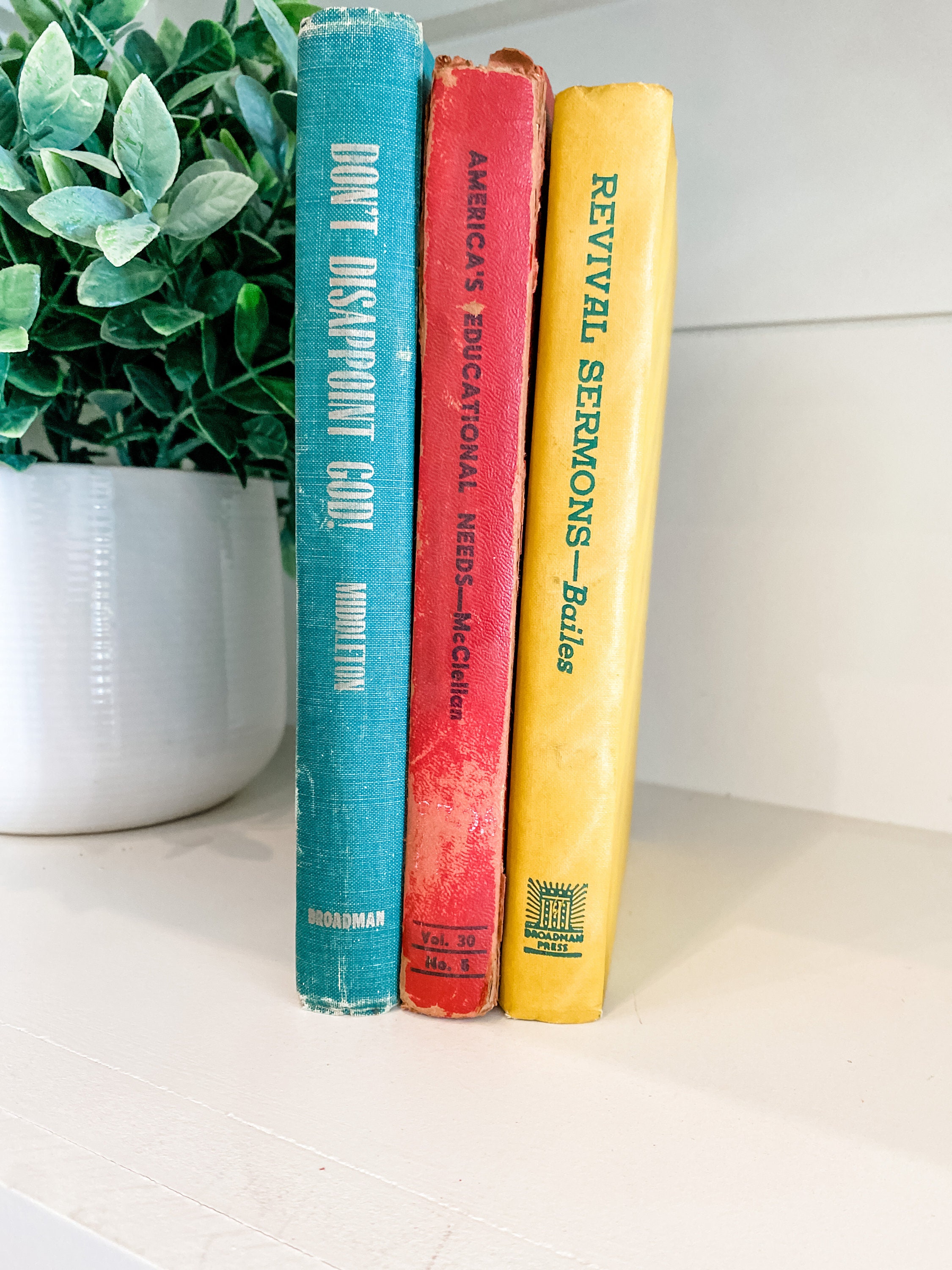 Decorative Books Multi Colors Red Yellow and Green Book Etsy UK