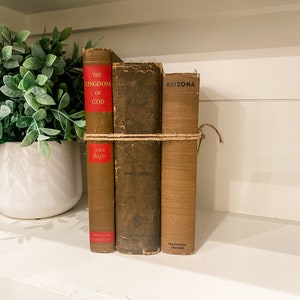 Vintage Decor - Use This Decorative Book Set as Bookshelf Decor, Coffee Table Books or Unique Shelf Decor
