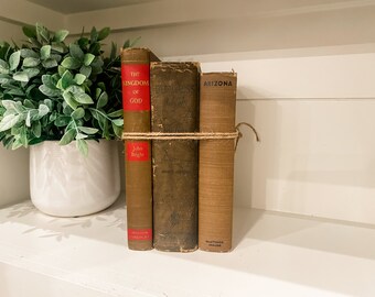 Vintage Decor - Use This Decorative Book Set as Bookshelf Decor, Coffee Table Books or Unique Shelf Decor