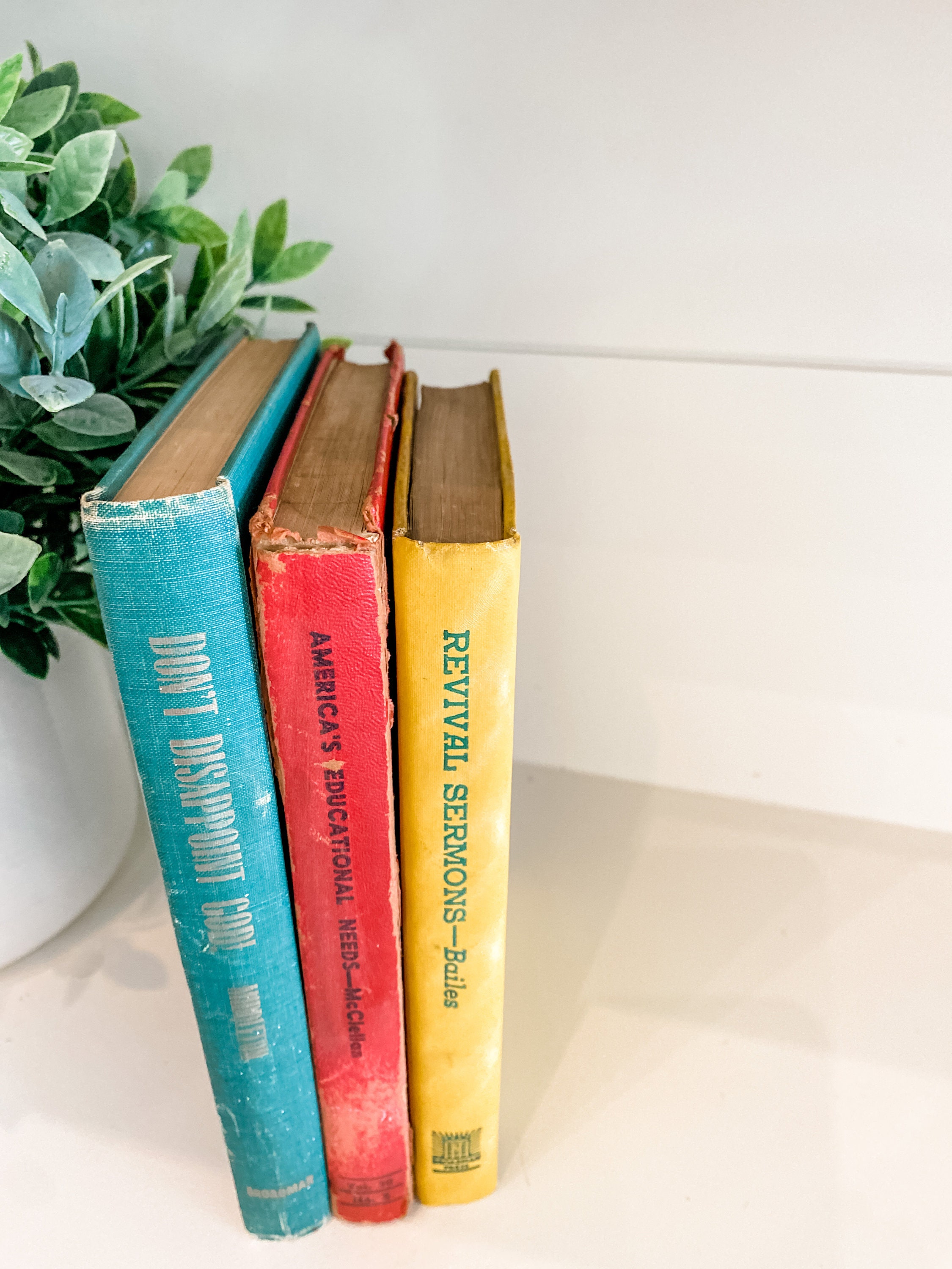 Decorative Books Multi Colors Red Yellow and Green Book Etsy UK