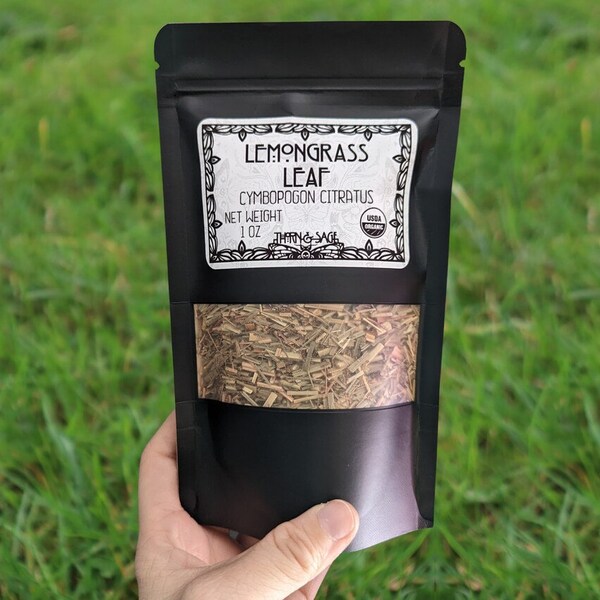 Organic Lemongrass C/S | 1 oz | Dried, Cut & Sifted | Cymbopogon citratus