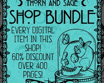 Witchy Journal Bundle: Grimoire, Tarot, Moon, Gothic Planner (Digital Download)